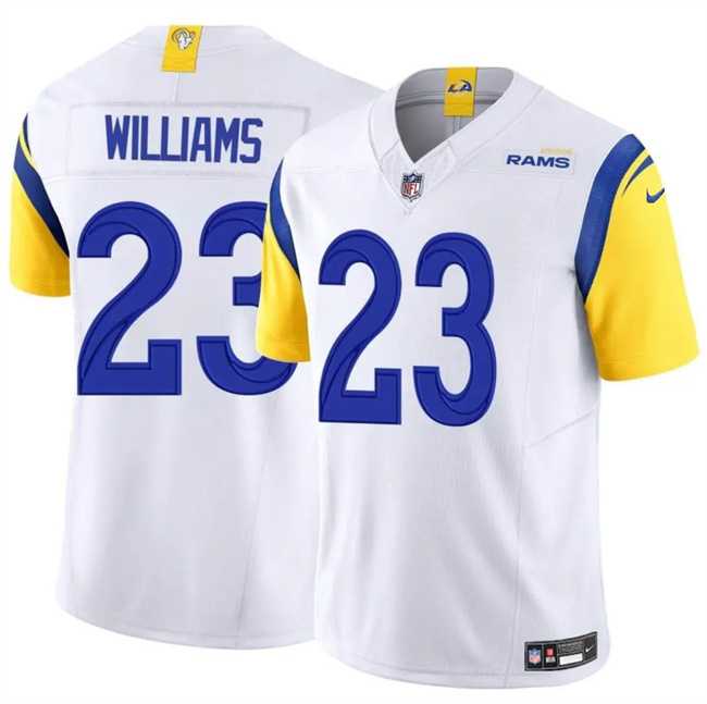 Men & Women & Youth Los Angeles Rams #23 Kyren Williams White 2024 Vapor Untouchable Stitched Jersey->miami dolphins->NFL Jersey